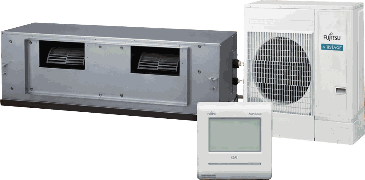 General Airstage ducted indoor unit, outdoor unit and controller